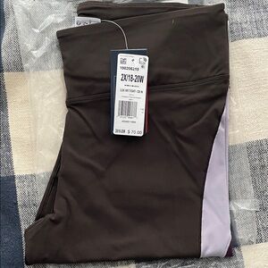 Reebok Brown and Lavender Workout Leggings